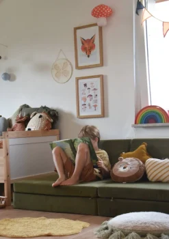 Spielsofa Velours Schildkröten Grün