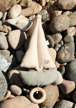 Spieluhr Segelboot 'Pondus' blau/off-white