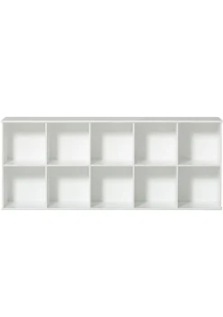 Standregal 'Wood' horizontal 5 x 2 / weiß mit Sockel