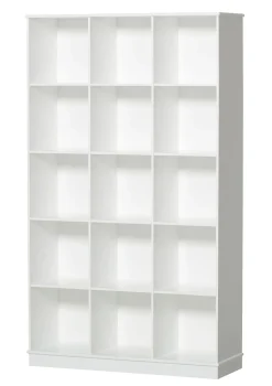 Standregal 'Wood' vertikal 3 x 5 / weiß mit Sockel