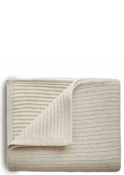 Strick-Babydecke Beige Melange