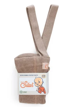 Strumpfhose mit Trägern mit Fuß peanut blend