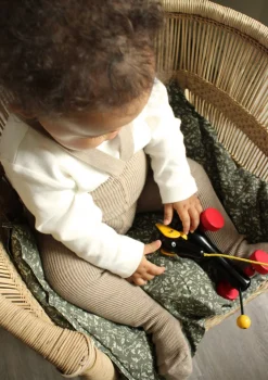 Strumpfhose mit Trägern mit Fuß peanut blend