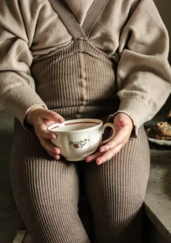 Strumpfhose mit Trägern ohne Fuß cocoa blend