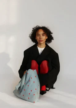 Tasche 'Denim Mom-Bag' Hearts