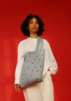 Tasche 'Denim Mom-Bag' Hearts