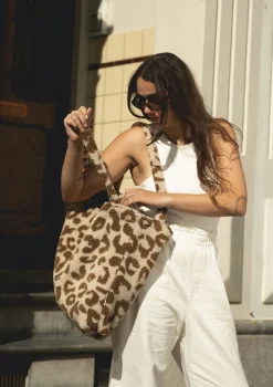 Tasche 'Teddy Mom-Bag' Leopard Ecru