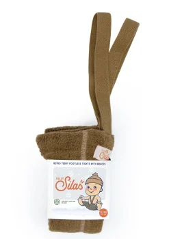 Teddy-Strumpfhose mit Trägern ohne Fuß Acorn Brown