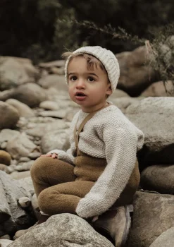 Teddy-Strumpfhose mit Trägern ohne Fuß Acorn Brown