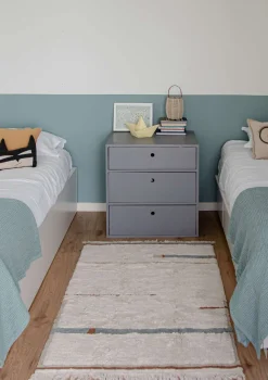 Teppich 'Lanes Vintage' Blue waschbar 130 x 90 cm