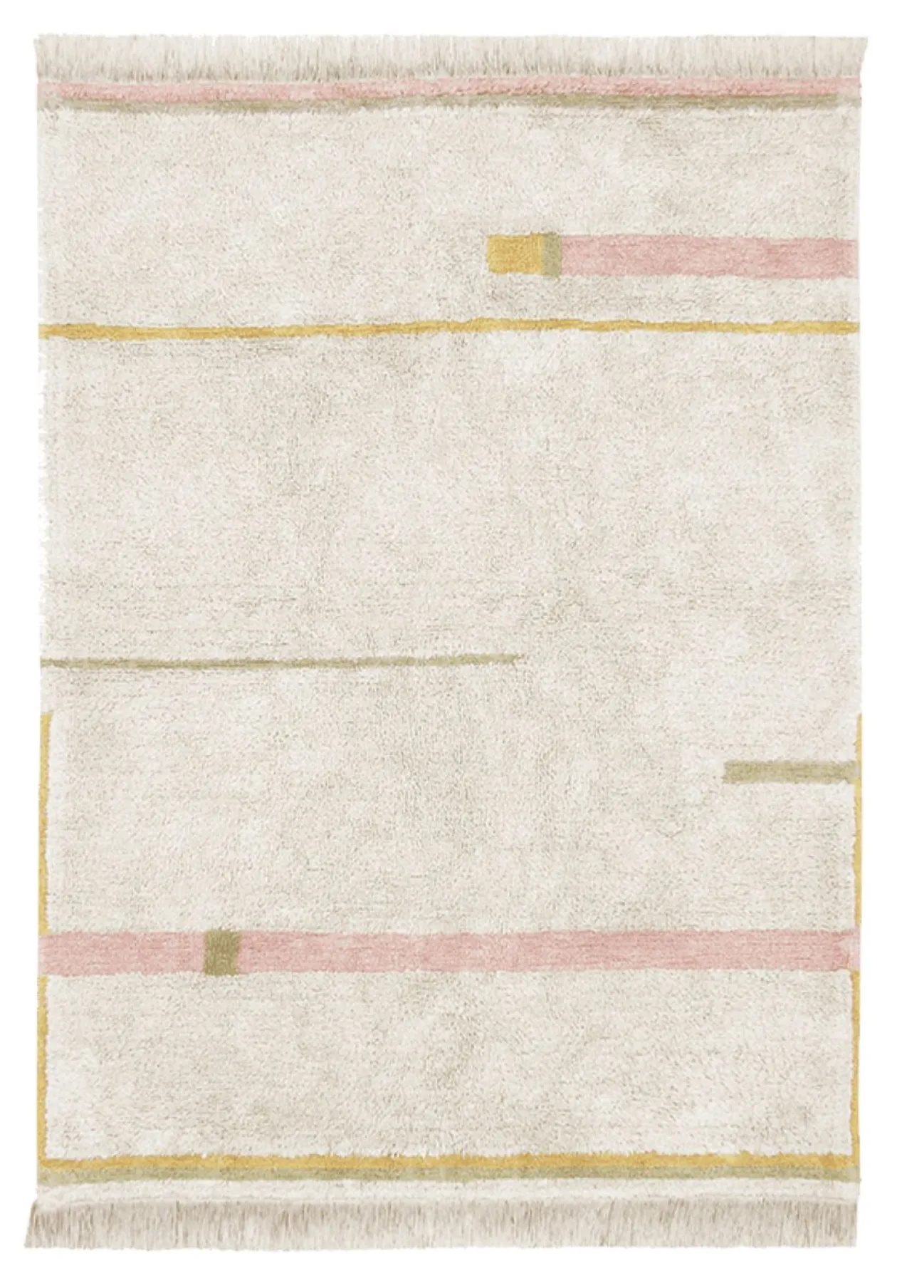 Teppich 'Lanes Vintage' Nude waschbar 130 x 90 cm