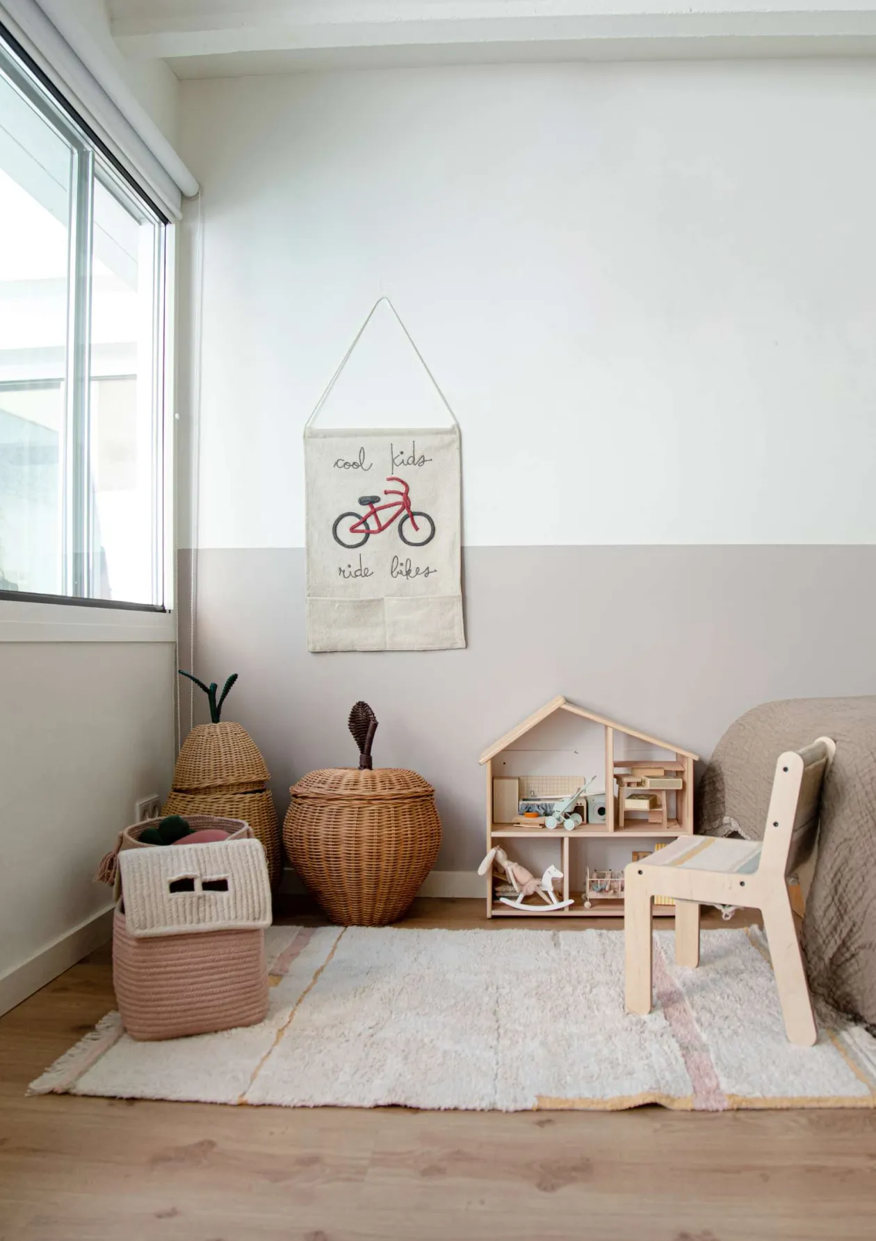 Teppich 'Lanes Vintage' Nude waschbar 130 x 90 cm