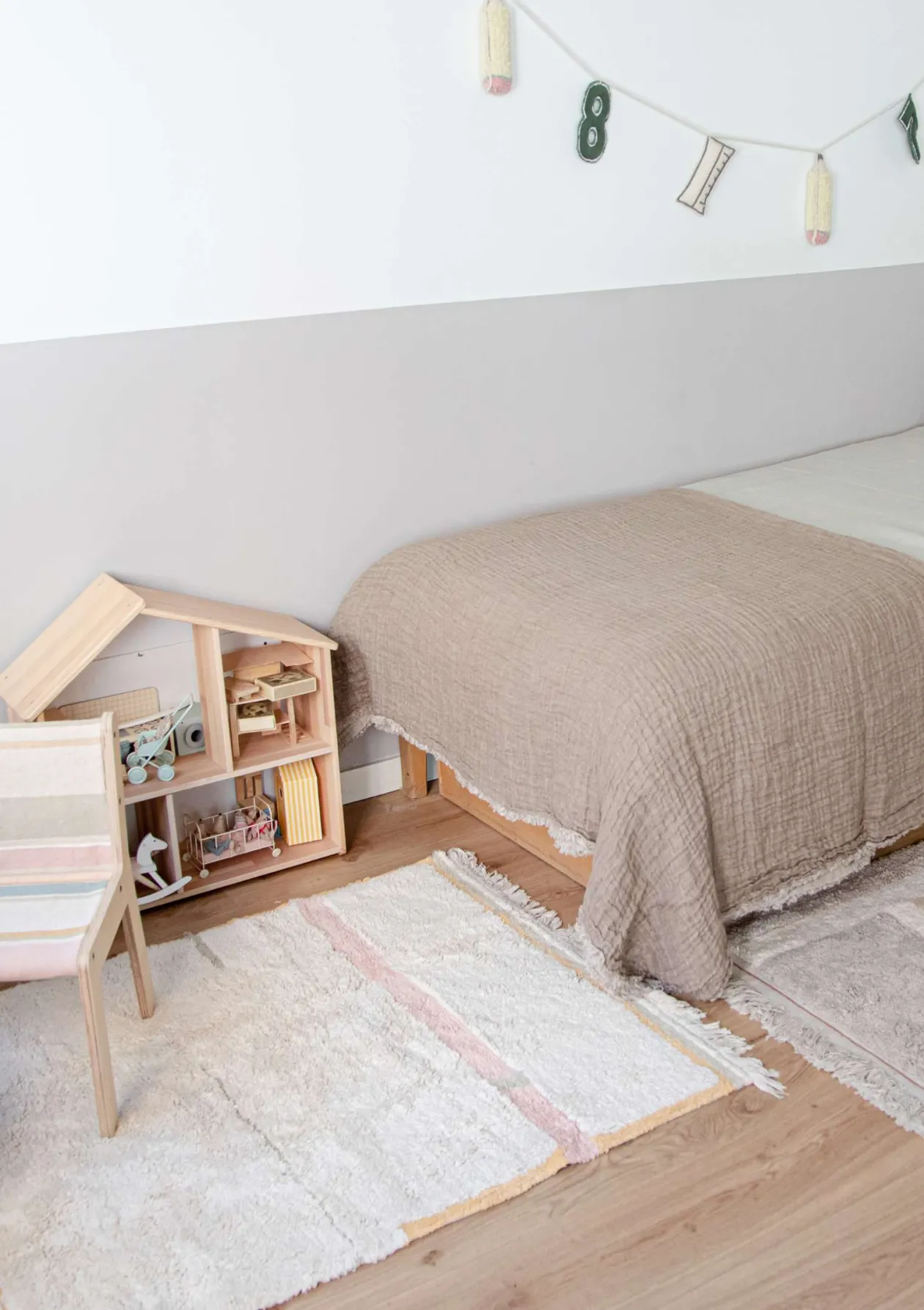 Teppich 'Lanes Vintage' Nude waschbar 130 x 90 cm