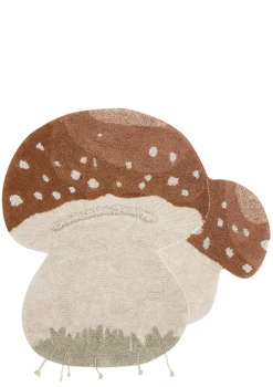 Teppich mit Pilz-Motiv 'Boletus' waschbar 120 x 120 cm