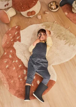 Teppich mit Pilz-Motiv 'Boletus' waschbar 120 x 120 cm