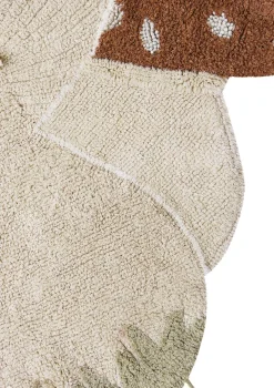 Teppich mit Pilz-Motiv 'Boletus' waschbar 120 x 120 cm