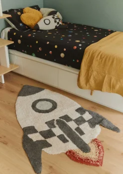 Teppich mit Weltraum-Motiv 'Rocket' waschbar 135 x 85 cm