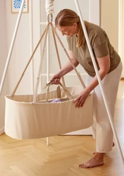 3-tlg. Babywiegen-Set Natur