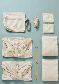 3-tlg. Federwiegen-Set 'Premium' für Zwillinge Natur