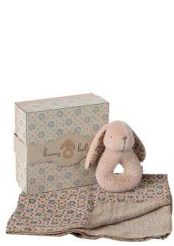 2-tlg. Rassel Set 'Häschen' powder