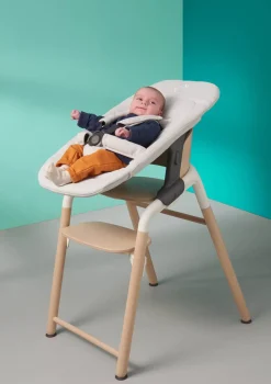 Ultimatives Hochstuhl-Set 'Giraffe' neutrales Holz / Weiß