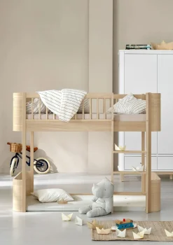 Umbauset für 'Wood Mini+' Babybett inkl. Junior-Erweiterung zum halbhohen Hochbett Eiche