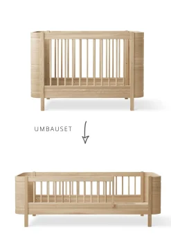 Umbauset für 'Wood Mini+' Babybett zum Juniorbett Eiche