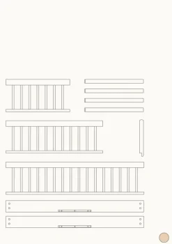 Umbauset für 'Wood Mini+' Babybett zum Juniorbett Eiche