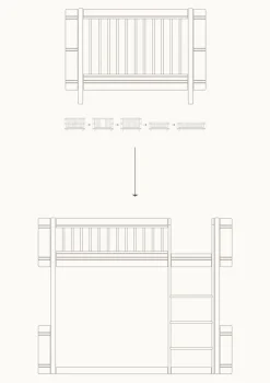 Umbauset für 'Wood Mini+' Babybett inkl. Junior-Erweiterung zum halbhohen Hochbett Weiß