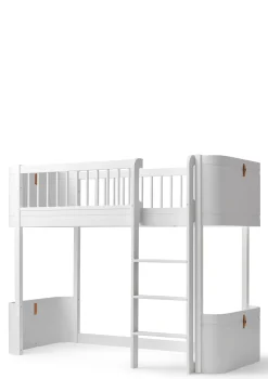 Umbauset für 'Wood Mini+' Juniorbett zum halbhohen Hochbett Weiß
