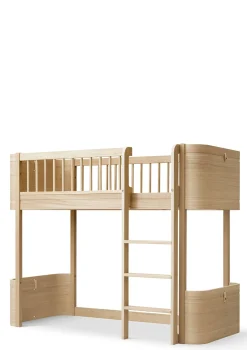 Umbauset für 'Wood Mini+' Juniorbett zum halbhohen Hochbett Eiche