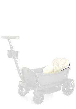 Veganer Lammfell-Sitzeinsatz weiß/schwarz