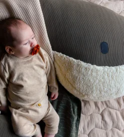 Wal Stillkissen 'Whale Momo' Grau