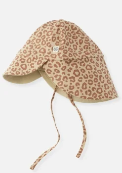 Wendbarer Sonnenhut UPF 50+ Leopard Brown/Sandy Beach