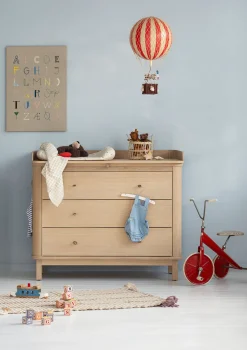 (Wickel-)Kommode 'Wood' 3 Schubladen Eiche