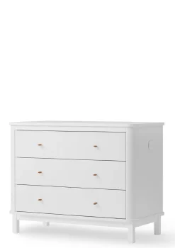 (Wickel-)Kommode 'Wood' 3 Schubladen Weiß