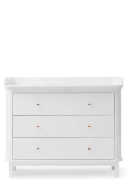 (Wickel-)Kommode 'Wood' 3 Schubladen Weiß