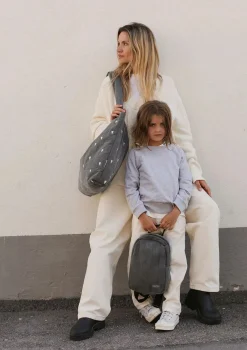 Wickeltasche 'Denim Diaper Bag' Grey Hearts