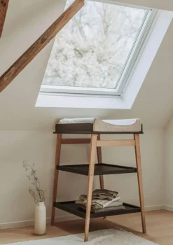 Wickeltisch 'Hip' black natural