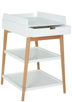 Wickeltisch 'Hip' white natural