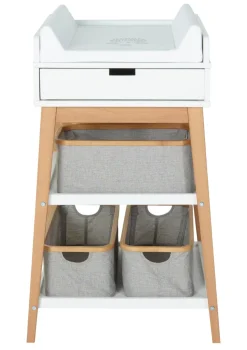 Wickeltisch 'Hip' white natural