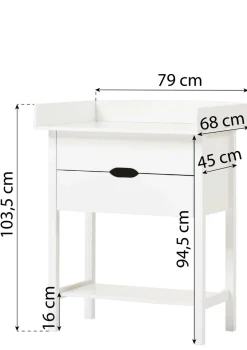 Wickeltisch 'ISABELLA' weiß