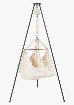 Zwillings-Federwiegen-Set 'Classic' Natur