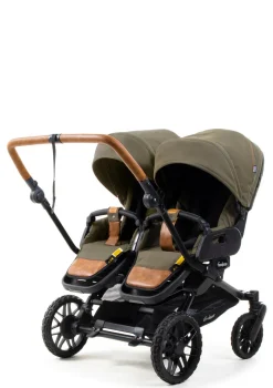 Zwillings-Kinderwagen-Set 'Double SENTO FLAT+' Outdoor Olive